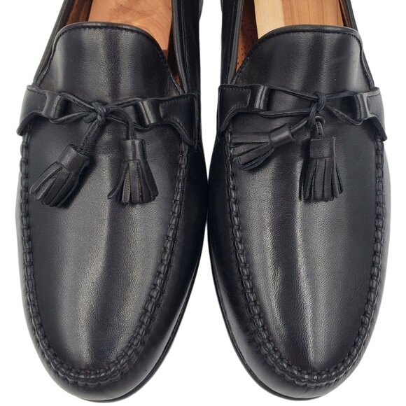 NEW Allen Edmonds Italy Dress Shoes Mens 12B Butter Soft Black Leather Loafers - Picture 2 of 14